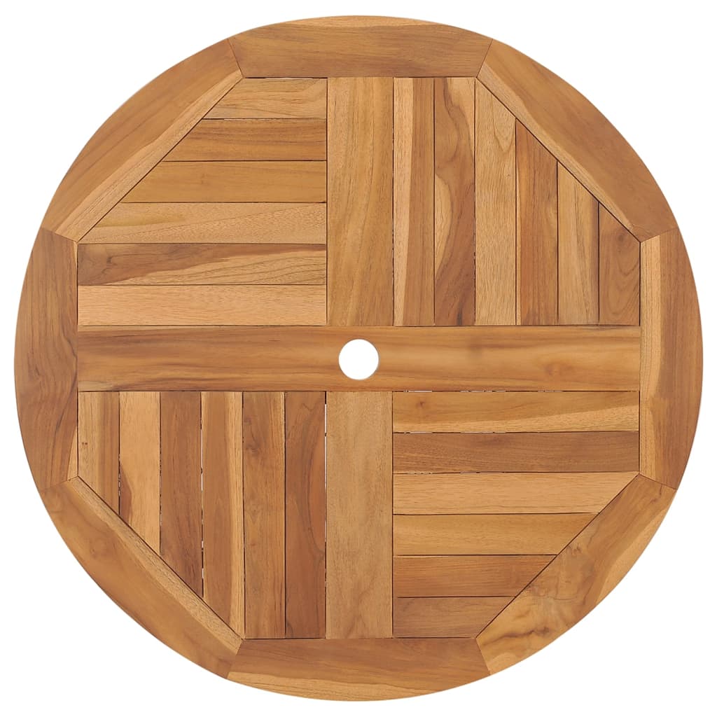 Klappbarer Gartentisch 85x76 cm Teak Massivholz